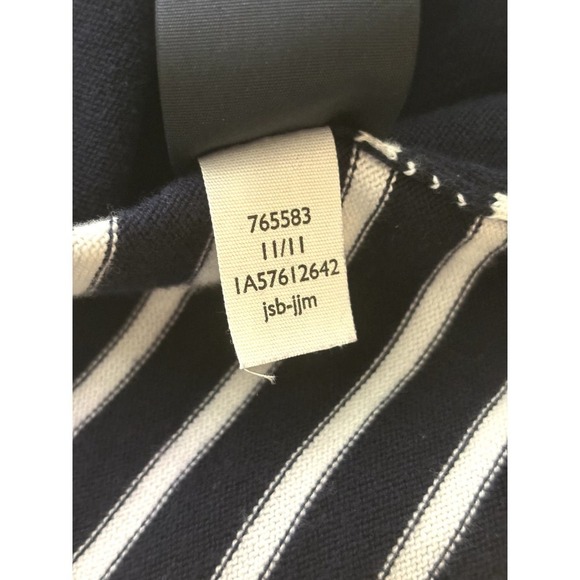 Tommy Hilfiger Nautical Preppy Navy Blue Logo Striped Pullover Sweater Sz Large - Picture 9 of 10